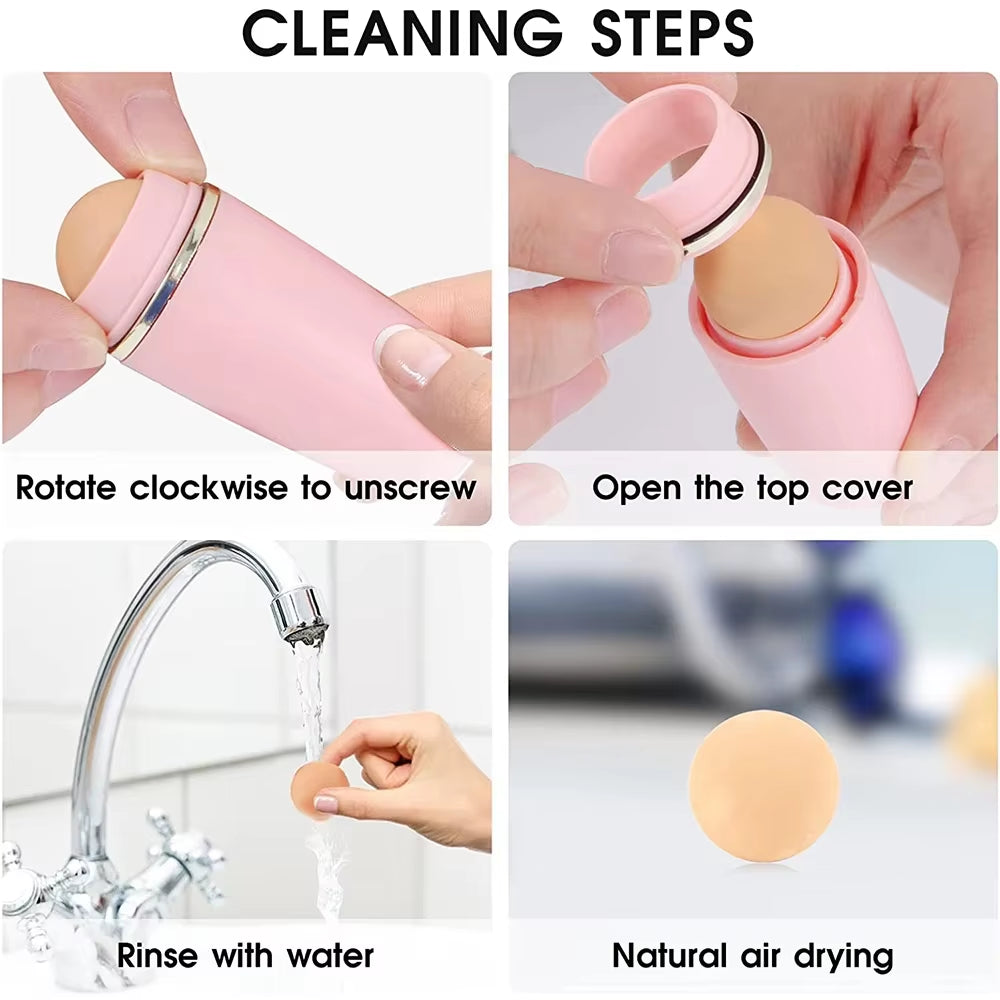 Face Oil Absorbing Roller Natural Volcanic Stone Massage Body Stick Makeup Face Skin Care Tool Facial Pores Cleaning Oil Roller