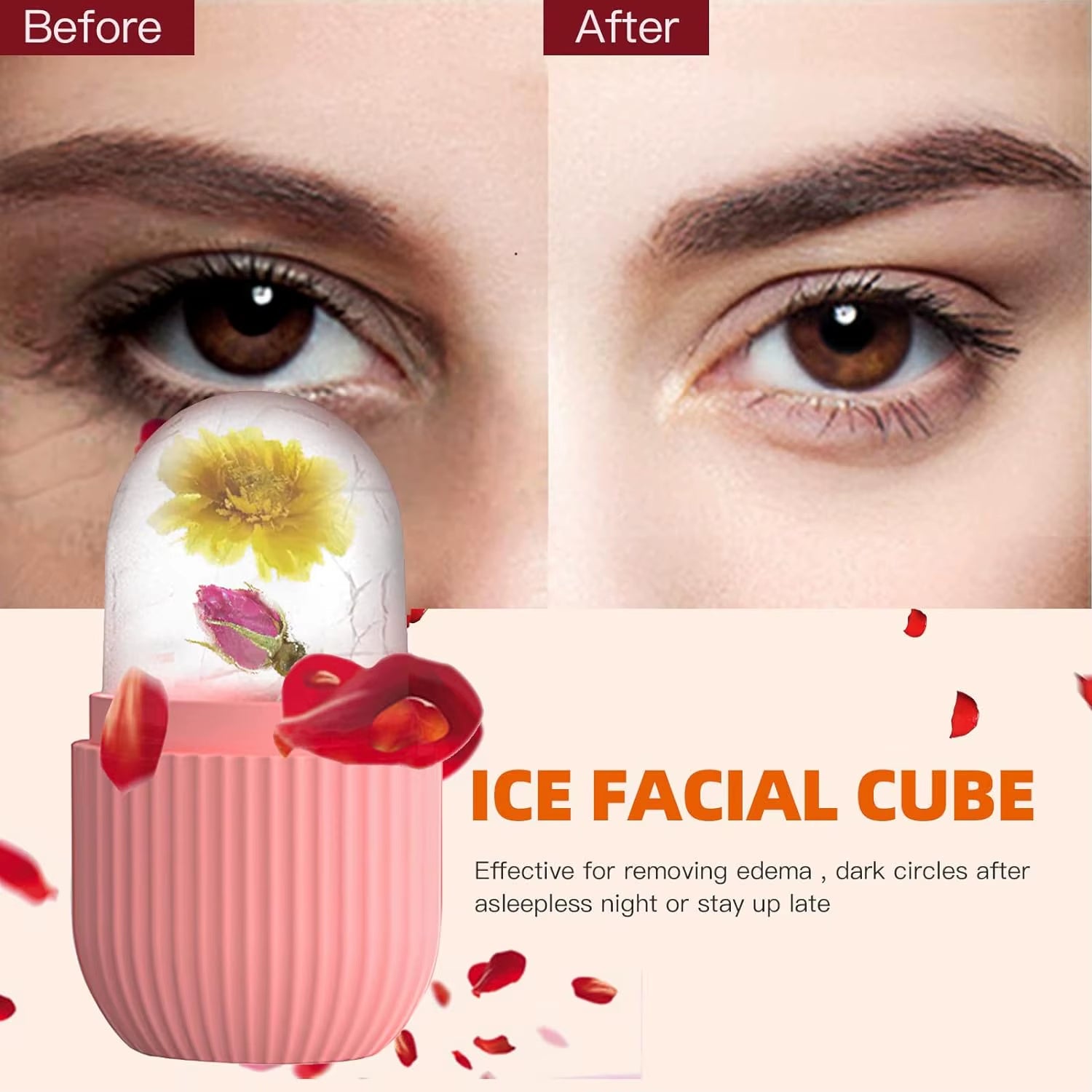 Silicone Ice Cube Trays Beauty Lifting Ice Ball Face Massager Contouring Eye Roller Facial Treatment Reduce Acne Skin Care Tool